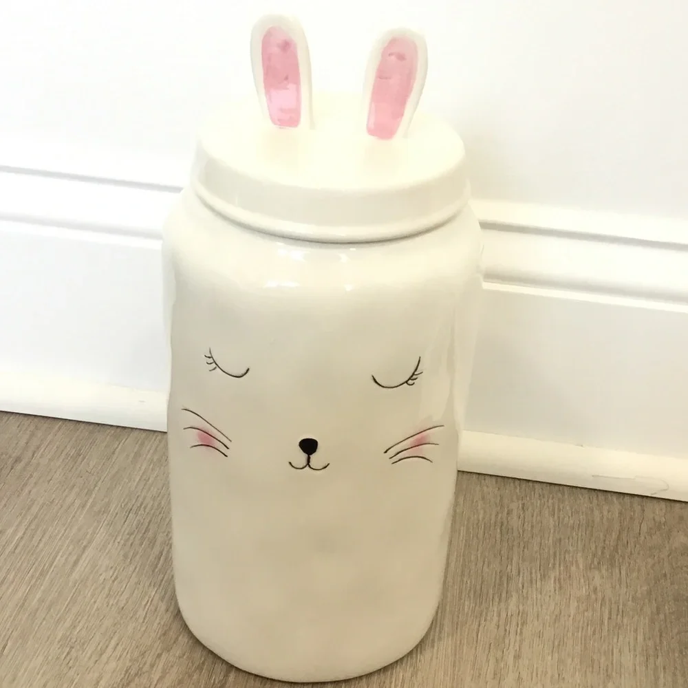 Bunny Ceramic Canister By 10 Strawberry Street - Picture 3 of 11